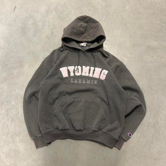 Champion Other - Vintage Wyoming Grey and‎ Pink Skater Style Hoodie